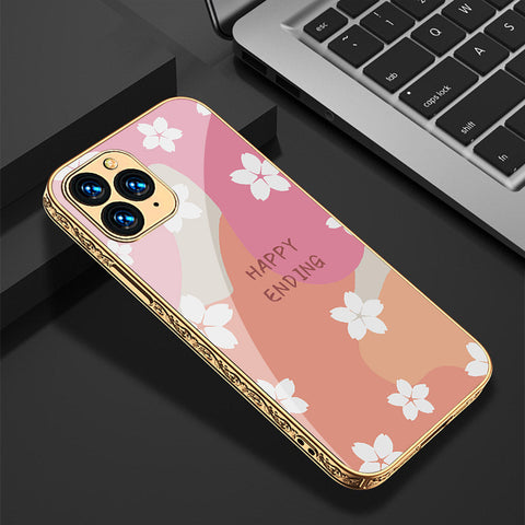 iPhone 11 Pro Cover - Happy Series - Premium Electroplated Shutterproof Case Soft Silicon Borders Case