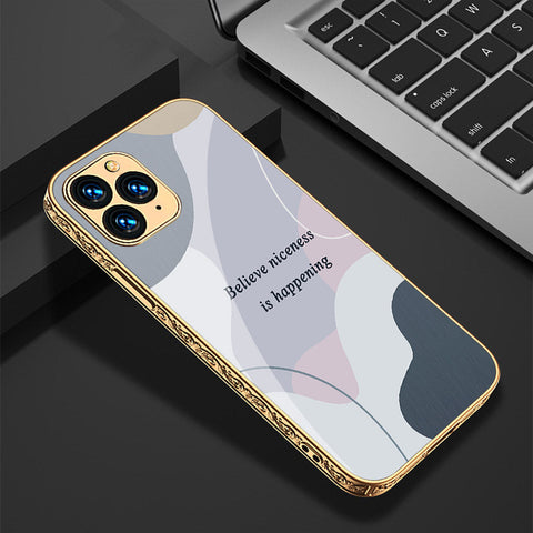 iPhone 11 Pro Max Cover - Happy Series - Premium Electroplated Shutterproof Case Soft Silicon Borders Case