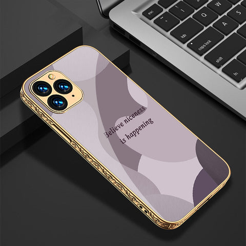 iPhone 12 Pro Max Cover - Happy Series - Premium Electroplated Shutterproof Case Soft Silicon Borders Case