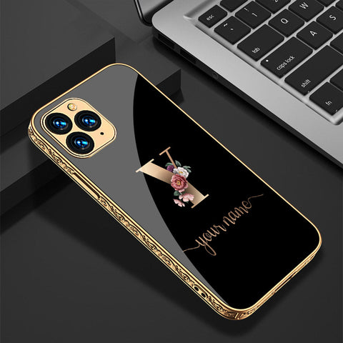 iPhone 11 Pro Max Cover - Personalized Alphabet Series - Premium Electroplated Shutterproof Case Soft Silicon Borders Case