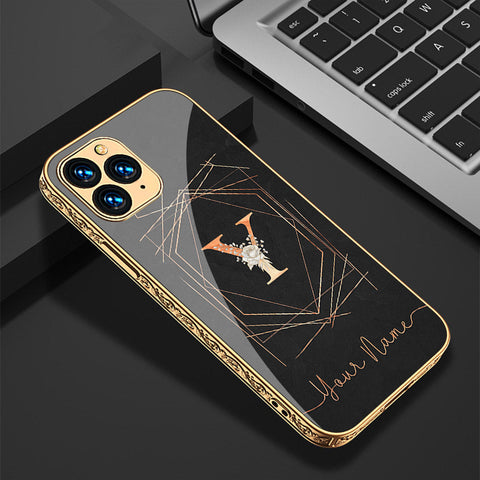 iPhone 11 Pro Max Cover - Personalized Alphabet Series - Premium Electroplated Shutterproof Case Soft Silicon Borders Case