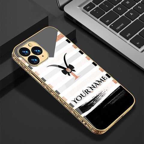 iPhone 11 Pro Max Cover - Personalized Alphabet Series - Premium Electroplated Shutterproof Case Soft Silicon Borders Case