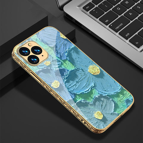 iPhone 12 Pro Cover - Floral Series - Premium Electroplated Shutterproof Case Soft Silicon Borders Case