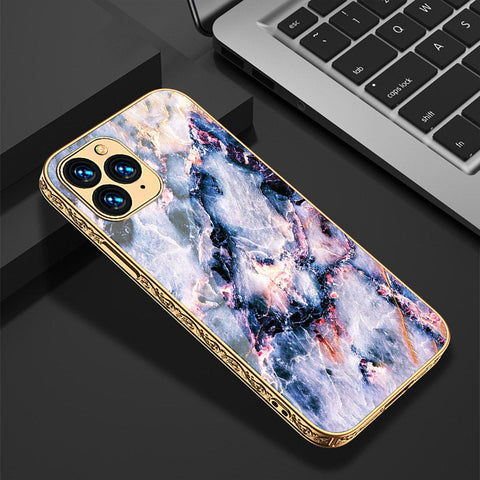 iPhone 12 Pro Cover - Colorful Marble Series - Premium Electroplated Shutterproof Case Soft Silicon Borders Case