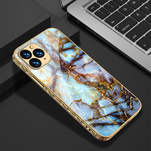 iPhone 12 Pro Cover - Colorful Marble Series - Premium Electroplated Shutterproof Case Soft Silicon Borders Case