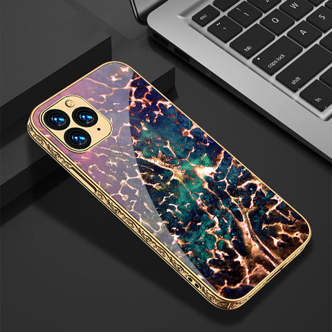 iPhone 12 Pro Max Cover - Colorful Marble Series - Premium Electroplated Shutterproof Case Soft Silicon Borders Case