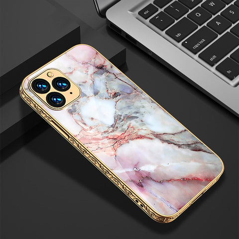 iPhone 12 Pro Max Cover - Colorful Marble Series - Premium Electroplated Shutterproof Case Soft Silicon Borders Case