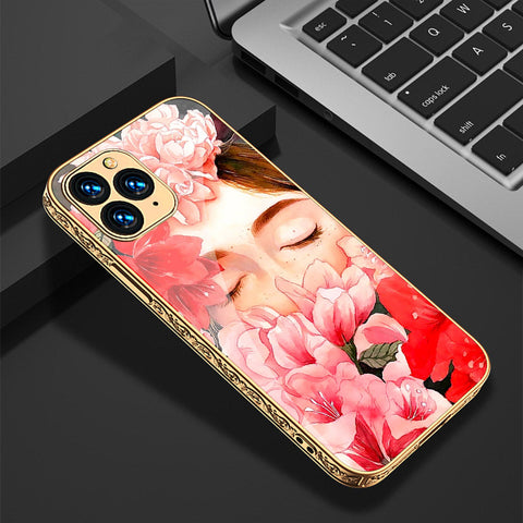 iPhone 11 Pro Cover - Floral Series - Premium Electroplated Shutterproof Case Soft Silicon Borders Case