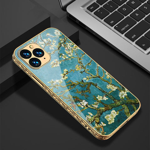 iPhone 12 Pro Cover - Floral Series 2 - Premium Electroplated Shutterproof Case Soft Silicon Borders Case