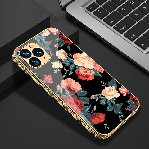 iPhone 11 Pro Cover - Floral Series 2 - Premium Electroplated Shutterproof Case Soft Silicon Borders Case