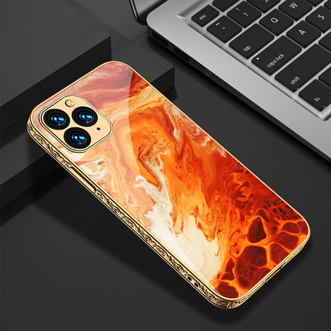 iPhone 12 Pro Cover - Mystic Marble Series - Premium Electroplated Shutterproof Case Soft Silicon Borders Case