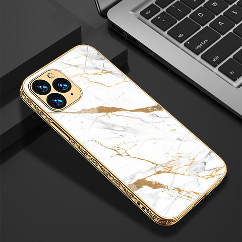 iPhone 11 Pro Max Cover - Mystic Marble Series - Premium Electroplated Shutterproof Case Soft Silicon Borders Case