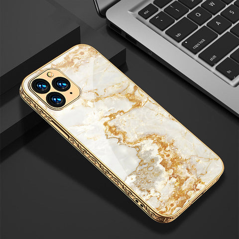 iPhone 11 Pro Cover - Mystic Marble Series - Premium Electroplated Shutterproof Case Soft Silicon Borders Case