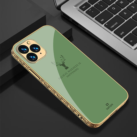 iPhone 11 Pro Max Cover - Nice Series - Premium Electroplated Infinity Ultra Shine Glass Soft Silicon Borders Case