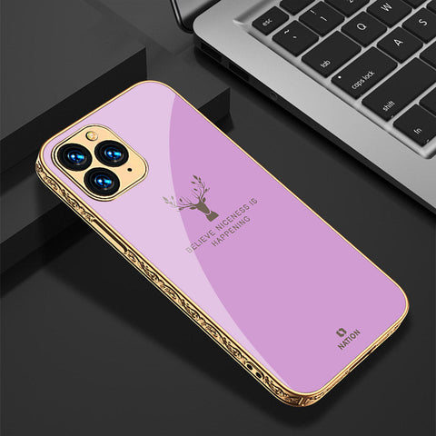 iPhone 11 Pro Max Cover - Nice Series - Premium Electroplated Infinity Ultra Shine Glass Soft Silicon Borders Case