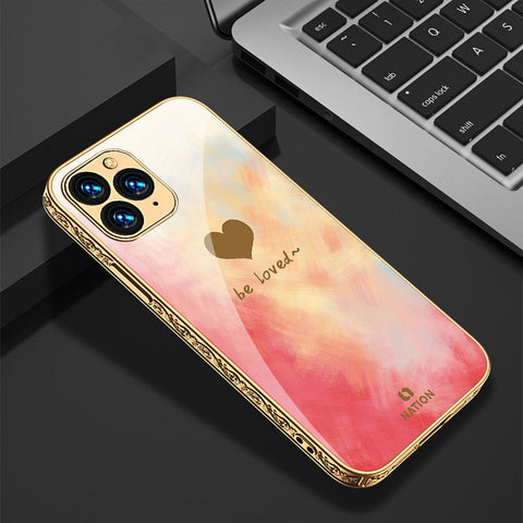 iPhone 12 Pro Cover - Onation Heart Series - Premium Electroplated Shutterproof Case Soft Silicon Borders Case