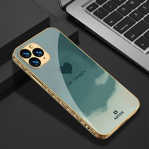 iPhone 12 Pro Cover - Onation Heart Series - Premium Electroplated Shutterproof Case Soft Silicon Borders Case