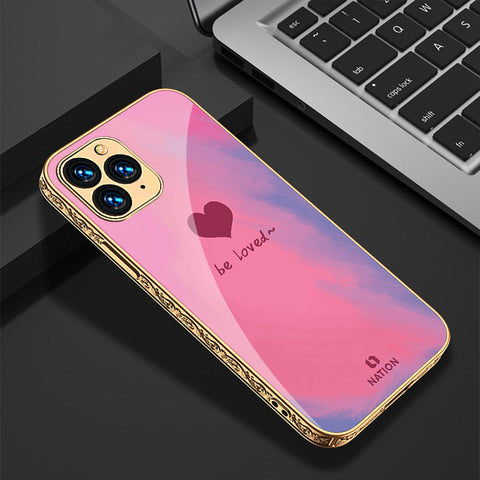 iPhone 12 Pro Cover - Onation Heart Series - Premium Electroplated Shutterproof Case Soft Silicon Borders Case