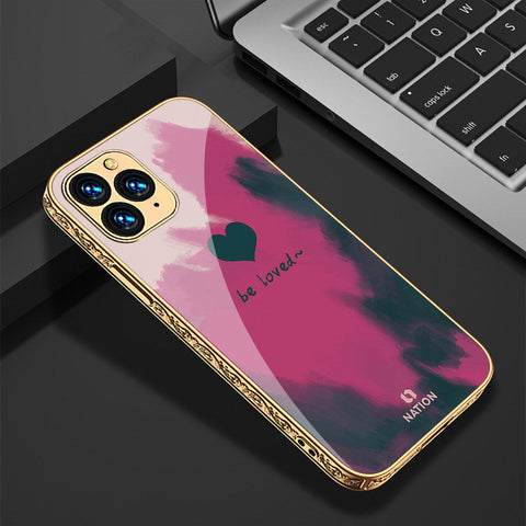 iPhone 12 Pro Cover - Onation Heart Series - Premium Electroplated Shutterproof Case Soft Silicon Borders Case