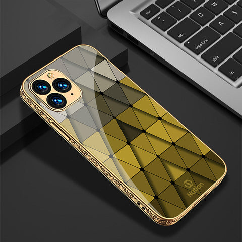 iPhone 11 Pro Max Cover - Onation Pyramid Series - Premium Electroplated Shutterproof Case Soft Silicon Borders Case