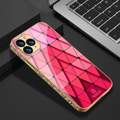 iPhone 11 Pro Max Cover - Onation Pyramid Series - Premium Electroplated Shutterproof Case Soft Silicon Borders Case