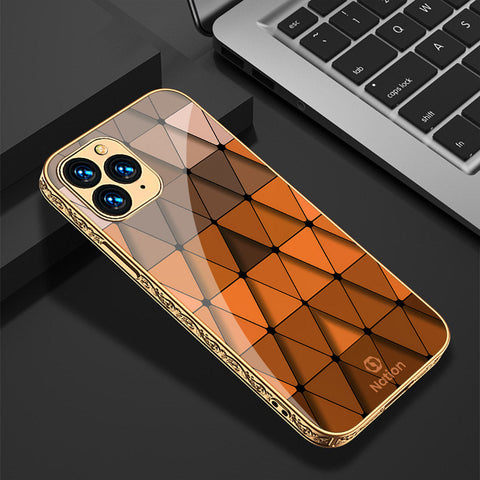 iPhone 11 Pro Max Cover - Onation Pyramid Series - Premium Electroplated Shutterproof Case Soft Silicon Borders Case