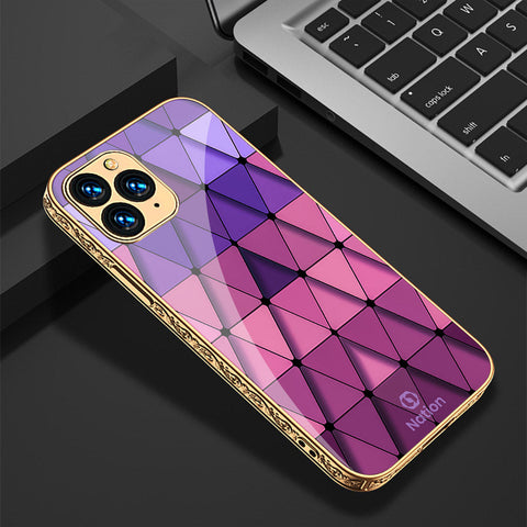 iPhone 12 Pro Cover - Onation Pyramid Series - Premium Electroplated Shutterproof Case Soft Silicon Borders Case