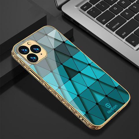 iPhone 11 Pro Max Cover - Onation Pyramid Series - Premium Electroplated Shutterproof Case Soft Silicon Borders Case