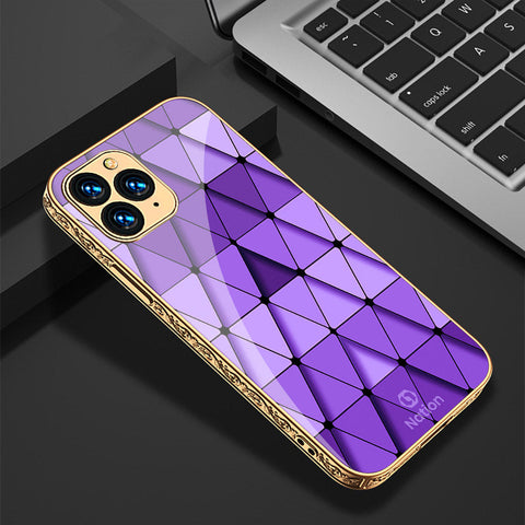 iPhone 11 Pro Max Cover - Onation Pyramid Series - Premium Electroplated Shutterproof Case Soft Silicon Borders Case