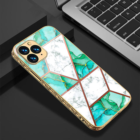 iPhone 11 Pro Cover - O'Nation Shades of Marble Series - Premium Electroplated Shutterproof Case Soft Silicon Borders Case