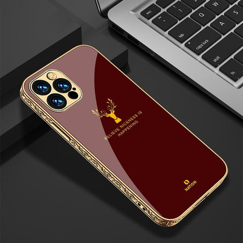 iPhone 13 Pro Max Cover - Nice Series - D9 - HQ Ultra Shine Premium Infinity Glass Soft Silicon Borders Case ( Fast Delivery )