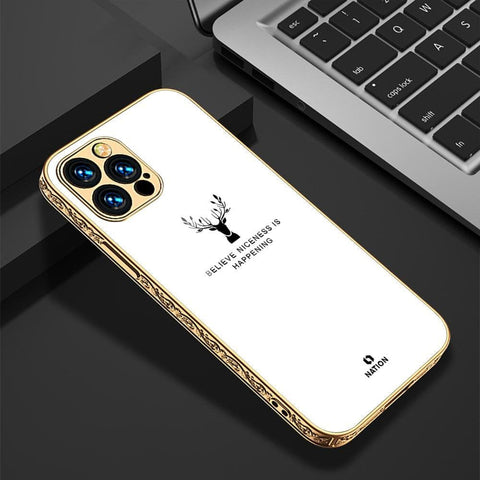 iPhone 13 Pro Max Cover - Nice Series - D9 - HQ Ultra Shine Premium Infinity Glass Soft Silicon Borders Case ( Fast Delivery )