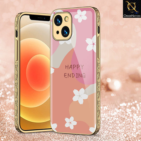 iPhone 13 Cover - Happy Series - Premium Electroplated Shutterproof Case Soft Silicon Borders Case