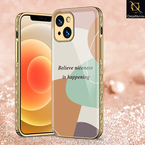 iPhone 13 Cover - Happy Series - Premium Electroplated Shutterproof Case Soft Silicon Borders Case