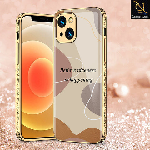 iPhone 13 Cover - Happy Series - Premium Electroplated Shutterproof Case Soft Silicon Borders Case