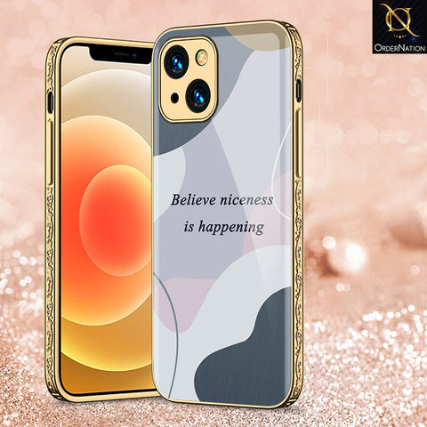 iPhone 13 Cover - Happy Series - Premium Electroplated Shutterproof Case Soft Silicon Borders Case