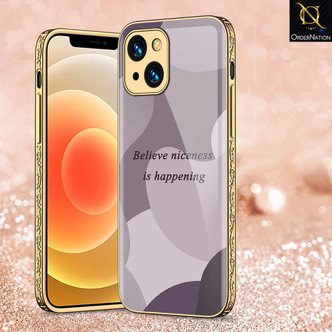 iPhone 13 Cover - Happy Series - Premium Electroplated Shutterproof Case Soft Silicon Borders Case