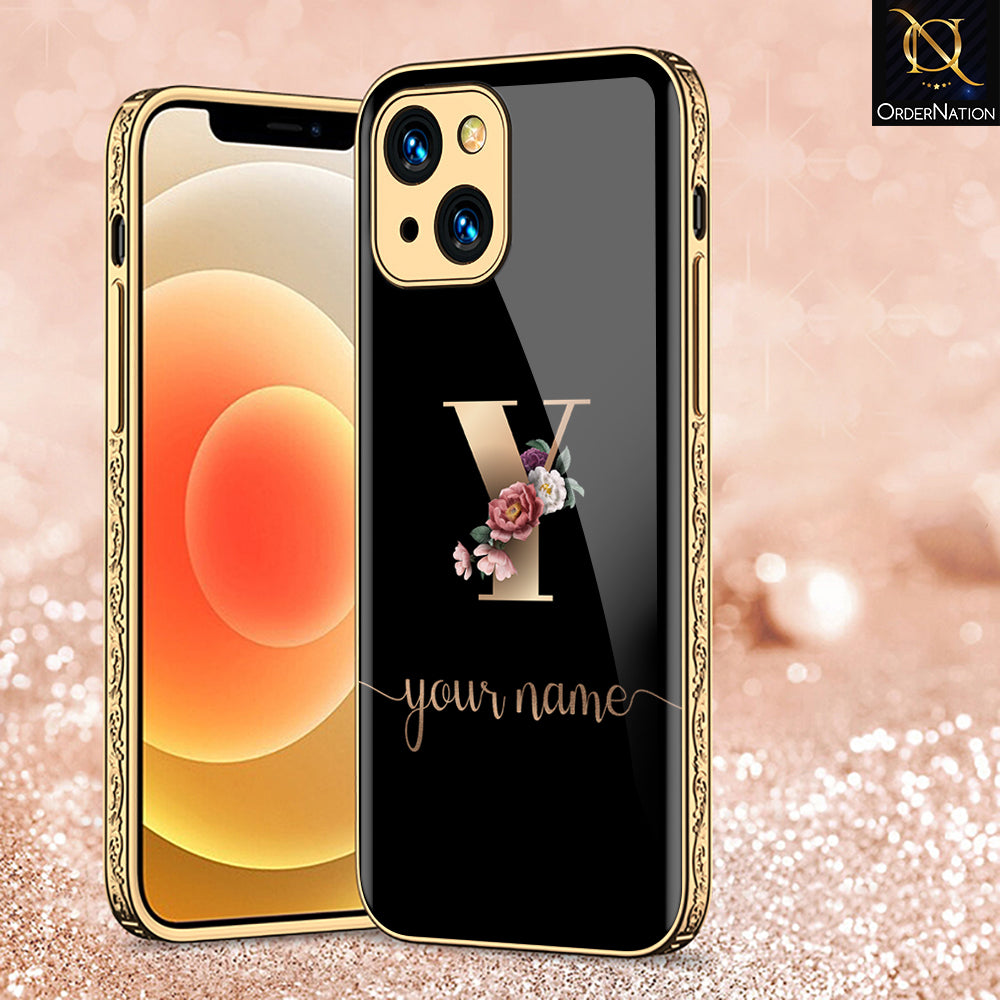 iPhone 13 Cover - Personalized Alphabet Series - Premium Electroplated Shutterproof Case Soft Silicon Borders Case