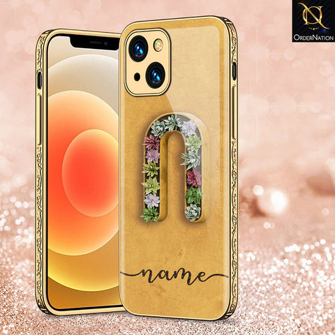 iPhone 13 Cover - Personalized Alphabet Series - Premium Electroplated Shutterproof Case Soft Silicon Borders Case