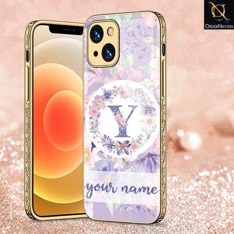 iPhone 13 Cover - Personalized Alphabet Series - Premium Electroplated Shutterproof Case Soft Silicon Borders Case