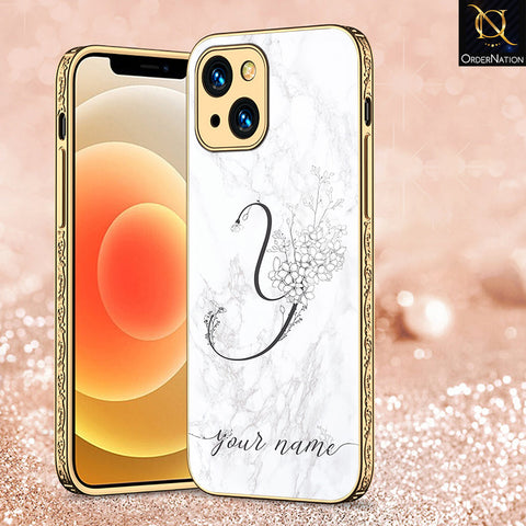 iPhone 13 Cover - Personalized Alphabet Series - Premium Electroplated Shutterproof Case Soft Silicon Borders Case