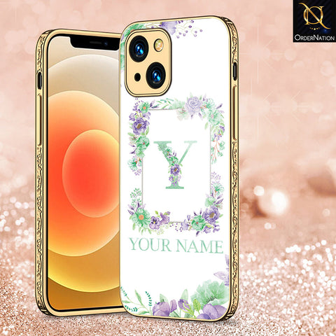 iPhone 13 Cover - Personalized Alphabet Series - Premium Electroplated Shutterproof Case Soft Silicon Borders Case