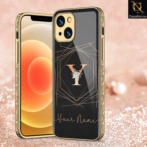 iPhone 13 Cover - Personalized Alphabet Series - Premium Electroplated Shutterproof Case Soft Silicon Borders Case