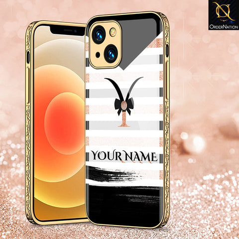 iPhone 13 Cover - Personalized Alphabet Series - Premium Electroplated Shutterproof Case Soft Silicon Borders Case