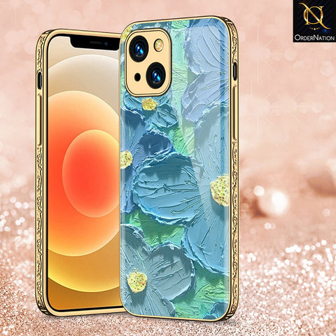 iPhone 13 Cover - Floral Series - Premium Electroplated Shutterproof Case Soft Silicon Borders Case