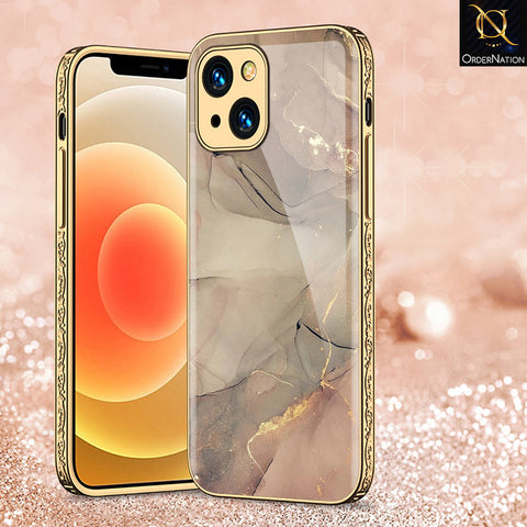 iPhone 13 Cover - Mystic Marble Series - Premium Electroplated Shutterproof Case Soft Silicon Borders Case