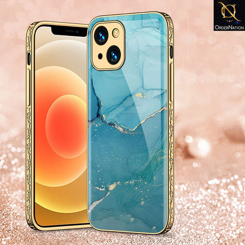 iPhone 13 Cover - Mystic Marble Series - Premium Electroplated Shutterproof Case Soft Silicon Borders Case