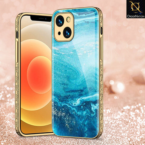 iPhone 13 Cover - Mystic Marble Series - Premium Electroplated Shutterproof Case Soft Silicon Borders Case