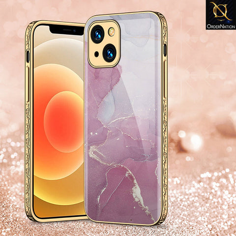 iPhone 13 Cover - Mystic Marble Series - Premium Electroplated Shutterproof Case Soft Silicon Borders Case