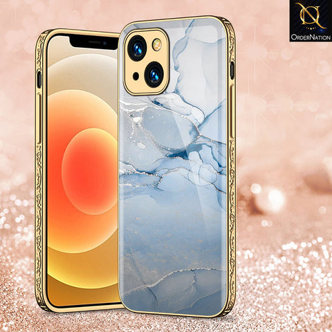 iPhone 13 Cover - Mystic Marble Series - Premium Electroplated Shutterproof Case Soft Silicon Borders Case